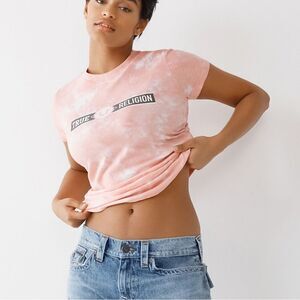 TRUE RELIGION - TIE DYE CRYSTAL LOGO TEE